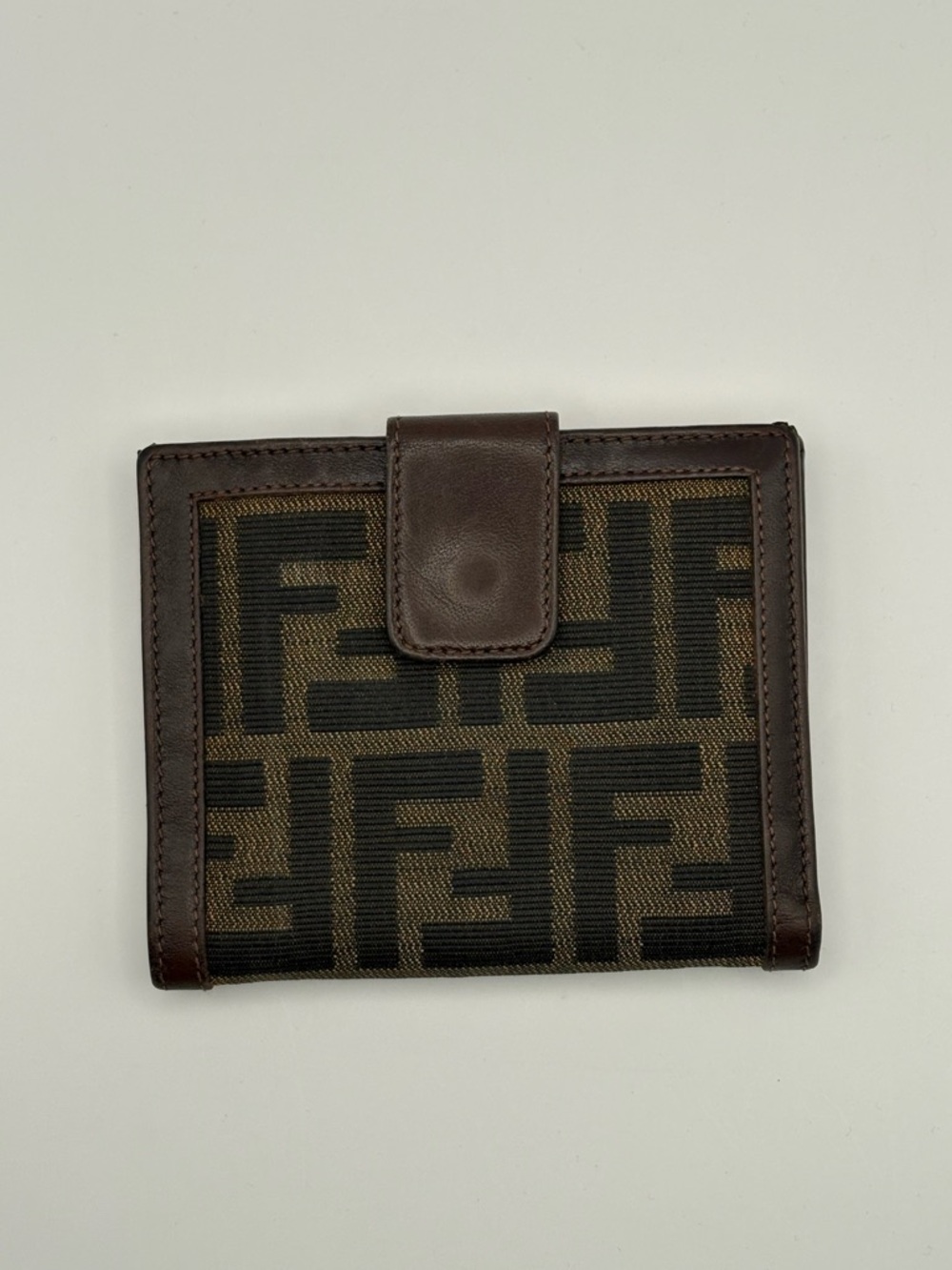 Fendi Brown Zucca Compact Wallet